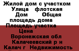 Жилой дом с участком › Улица ­ флотская › Дом ­ 9 › Общая площадь дома ­ 60 › Площадь участка ­ 20 › Цена ­ 350 000 - Воронежская обл., Калачеевский р-н, Калач г. Недвижимость » Дома, коттеджи, дачи продажа   . Воронежская обл.